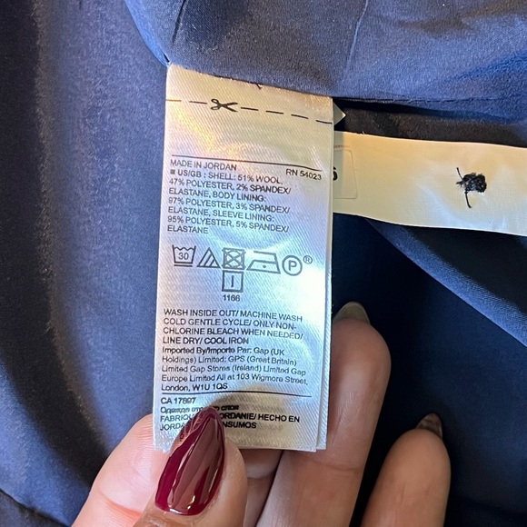 BANANA REPUBLIC Navy Blue Women’s Blazer Size 10 - Excellent Condition - Picture 12 of 14